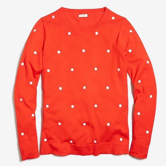 J. Crew Factory Sweaters - J Crew Factory Polka-Dot Teddie Sweater